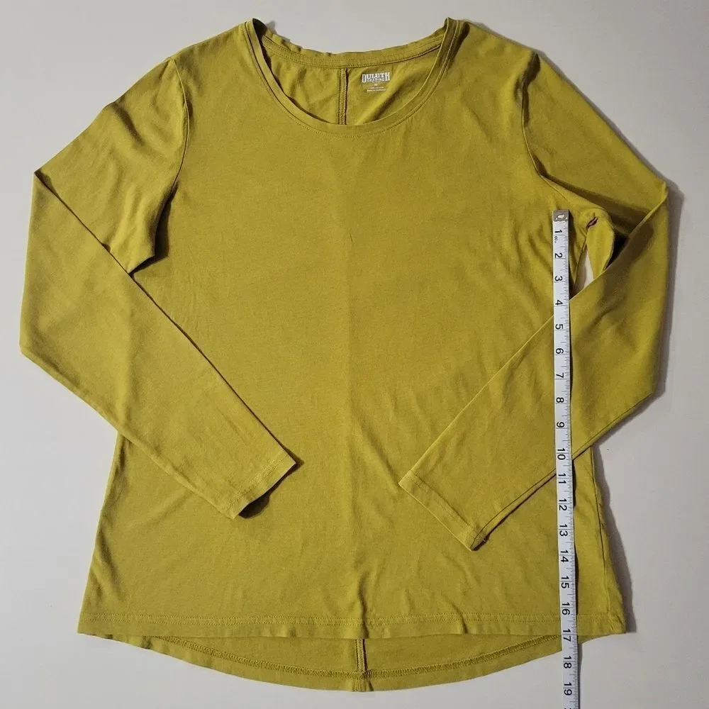Duluth Trading Co. Women's Lemon Gold Longtail T® Scoopneck Long-Sleeve Top